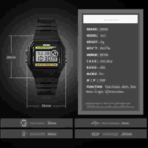 Skmei 1413 Multifunctional Digital Sports Watch for Men (50M Waterproof) - Image 5