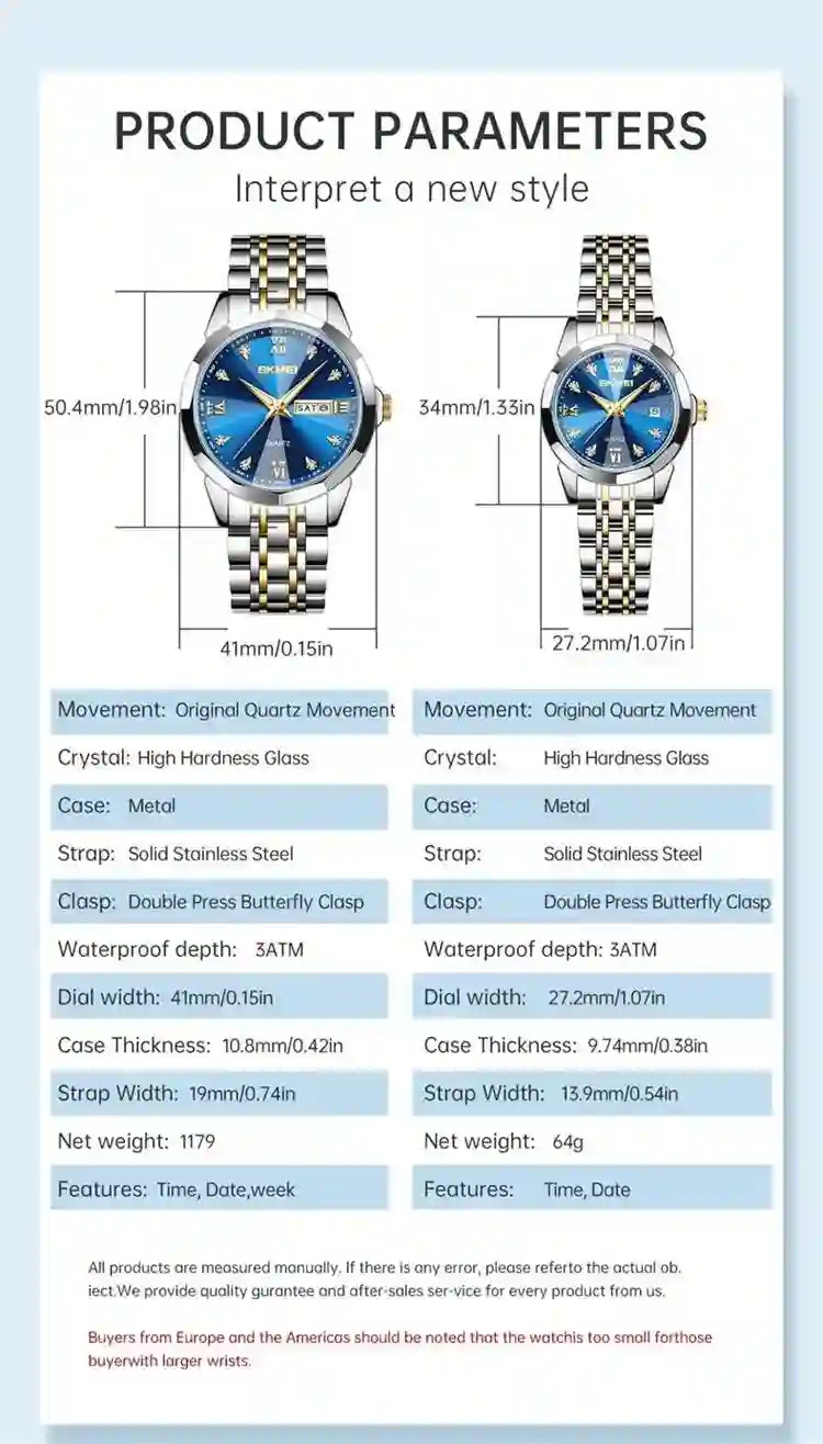 SKMEI Luxury Full Steel Watches Men Women Casual Time Date Quartz Wristwatch For Male Female Ladies Waterproof reloj hombre