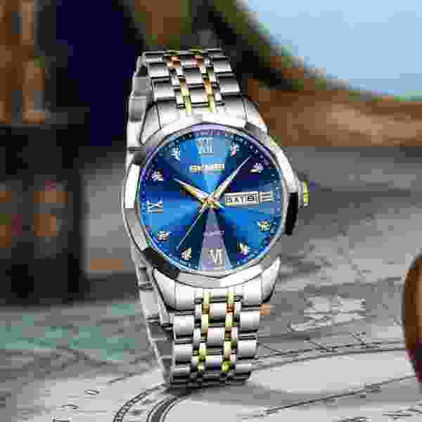 Skmei Couple's Watch Set with Date Function and Stainless Steel Band (SKM-7070) - Image 2