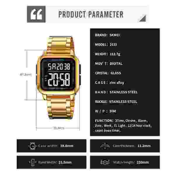 Skmei 2133 Multifunctional Digital Sport Watch for Men with 30M Water Resistance - Image 6