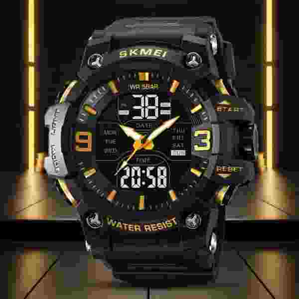 SKMEI 2222 Sport Fashion Special Watch Mens Chrono Casual 5Bar Waterproof Digital Watch - Image 2