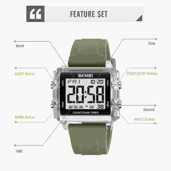 Skmei 2320 Digital Multifunction Sport Watch for Men (50M Waterproof) - Image 5