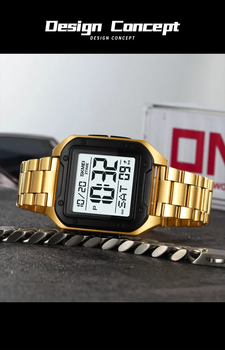 Skmei Military Stopwatch Wristwatch For Men Waterproof Alarm Clock Back Light Outdoor Digital Sport Student Watches Reloj Hombre