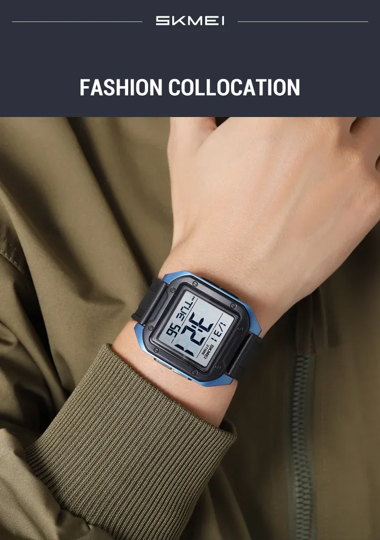 Skmei Military Stopwatch Wristwatch For Men Waterproof Alarm Clock Back Light Outdoor Digital Sport Student Watches Reloj Hombre