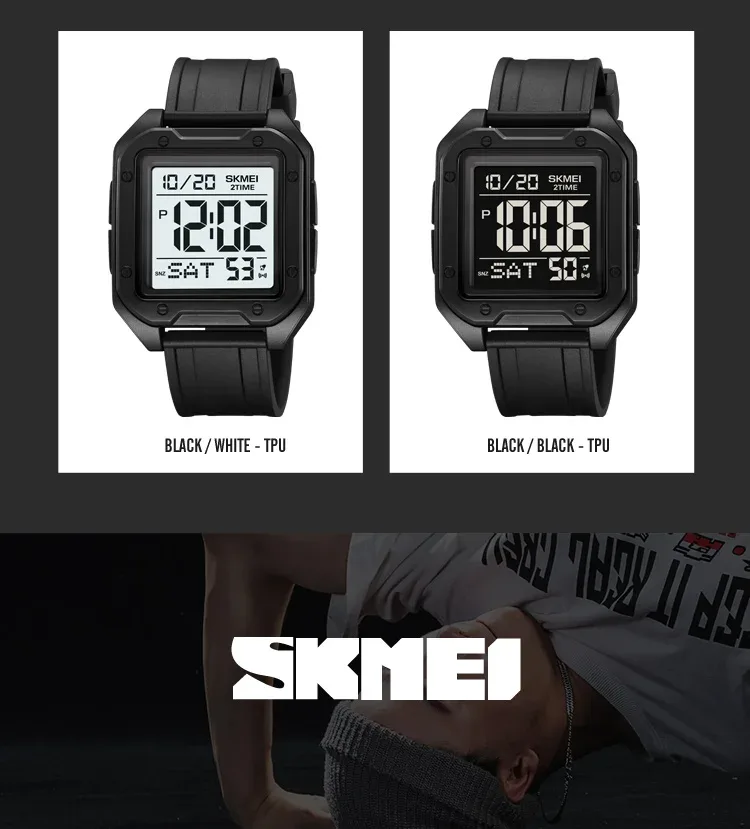 Skmei Military Stopwatch Wristwatch For Men Waterproof Alarm Clock Back Light Outdoor Digital Sport Student Watches Reloj Hombre