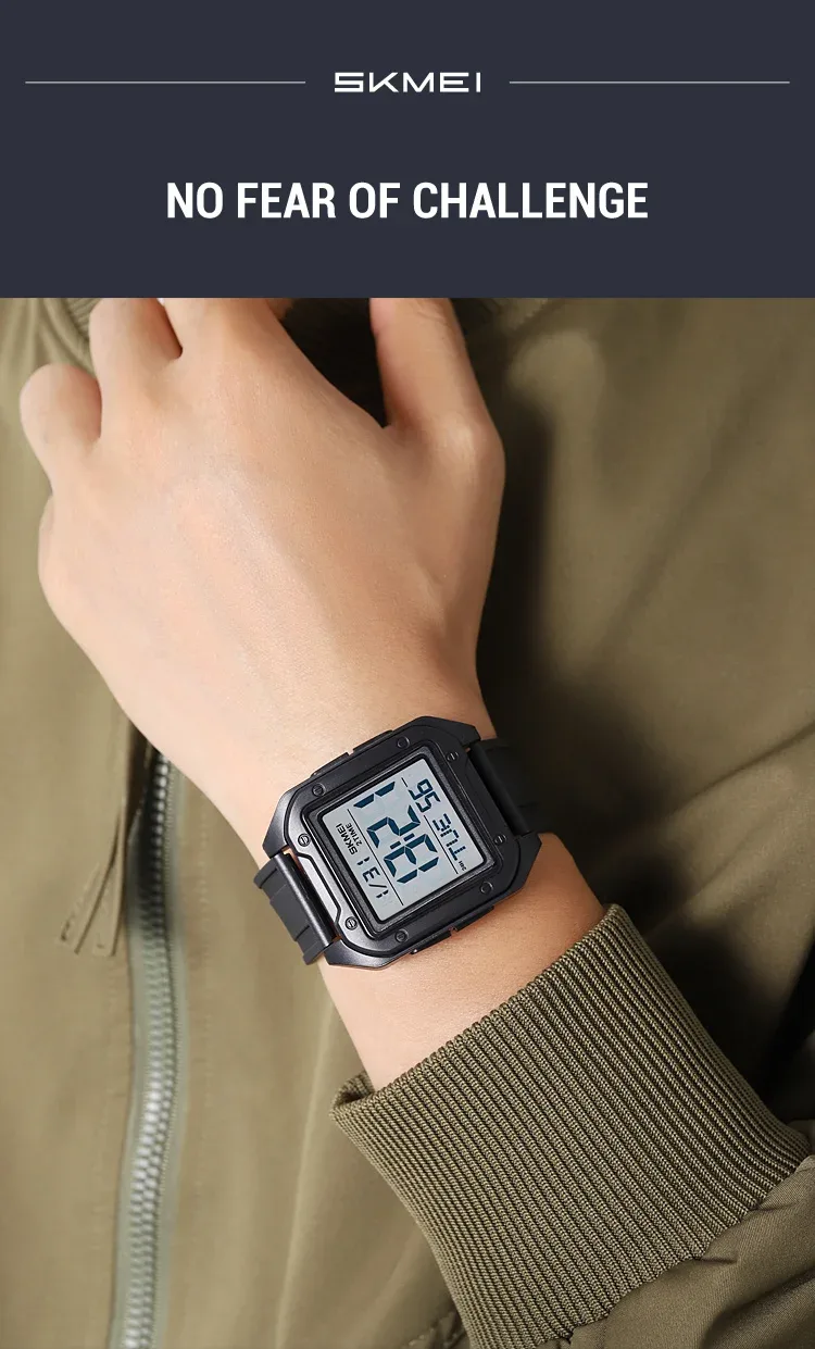 Skmei Military Stopwatch Wristwatch For Men Waterproof Alarm Clock Back Light Outdoor Digital Sport Student Watches Reloj Hombre