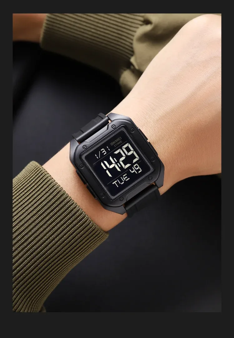 Skmei Military Stopwatch Wristwatch For Men Waterproof Alarm Clock Back Light Outdoor Digital Sport Student Watches Reloj Hombre