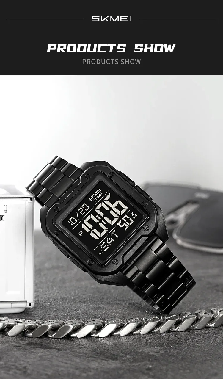 Skmei Military Stopwatch Wristwatch For Men Waterproof Alarm Clock Back Light Outdoor Digital Sport Student Watches Reloj Hombre