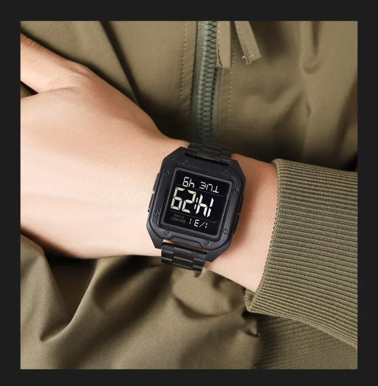 Skmei Military Stopwatch Wristwatch For Men Waterproof Alarm Clock Back Light Outdoor Digital Sport Student Watches Reloj Hombre