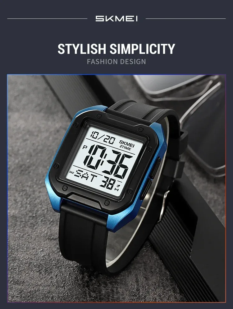 Skmei Military Stopwatch Wristwatch For Men Waterproof Alarm Clock Back Light Outdoor Digital Sport Student Watches Reloj Hombre