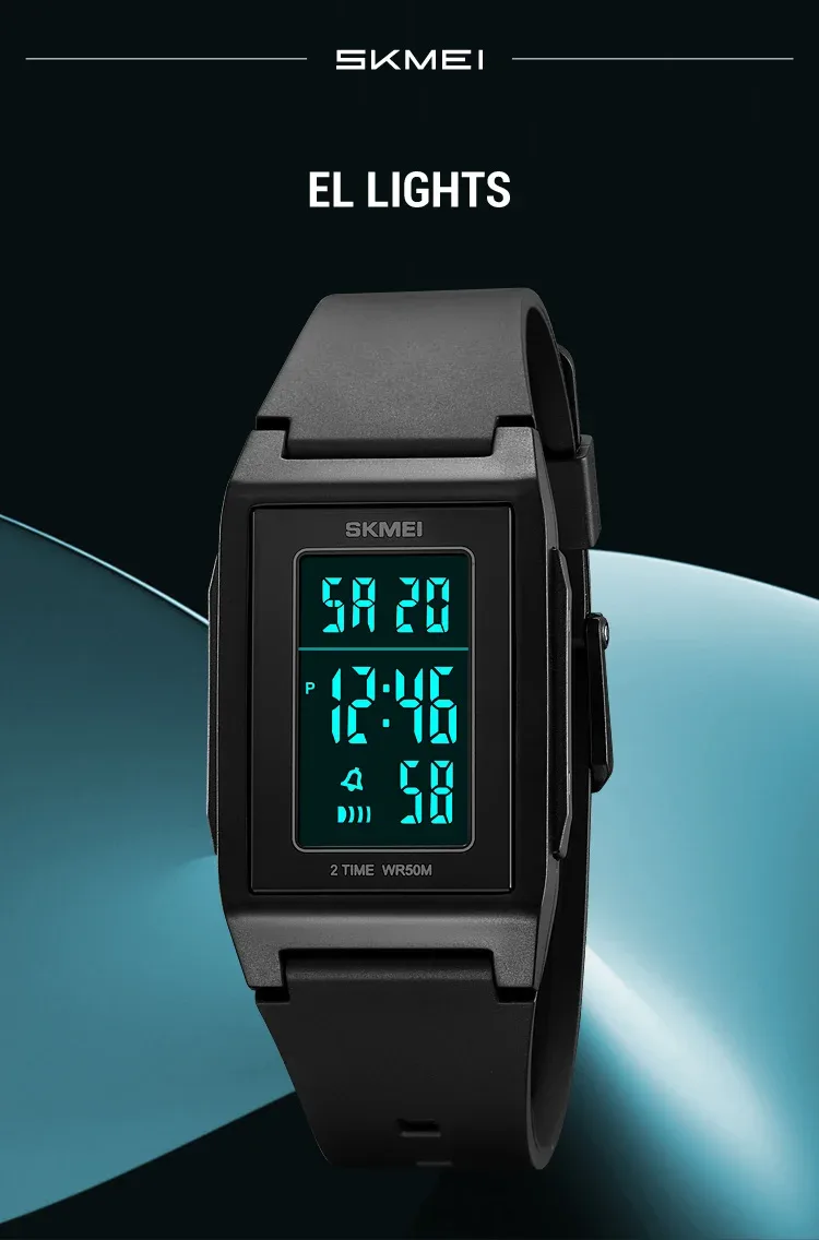 SKMEI Japan Digital Watches For Men Countdown Sport Watch Fashion Waterproof Students Wristwatch Back Light Display Reloj Hombre