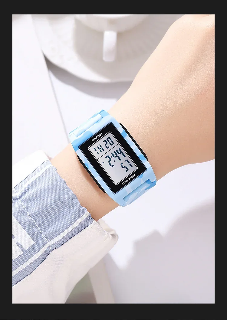 SKMEI Japan Digital Watches For Men Countdown Sport Watch Fashion Waterproof Students Wristwatch Back Light Display Reloj Hombre