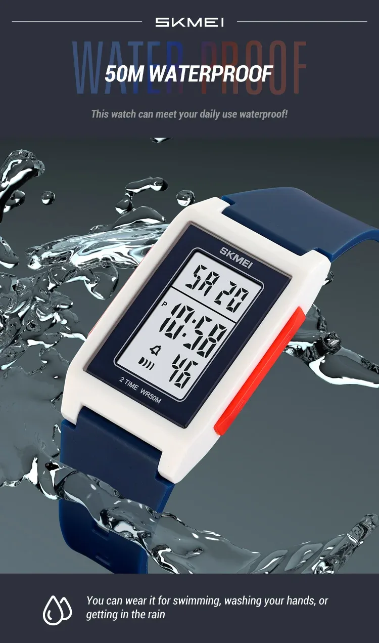 SKMEI Japan Digital Watches For Men Countdown Sport Watch Fashion Waterproof Students Wristwatch Back Light Display Reloj Hombre