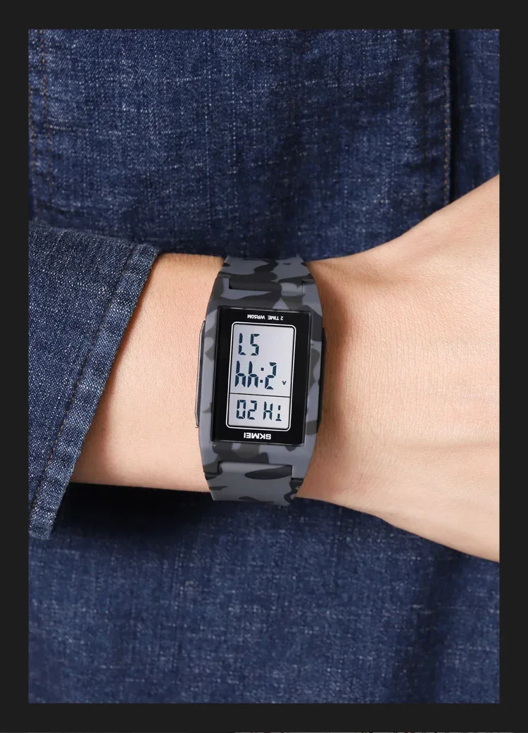 SKMEI Japan Digital Watches For Men Countdown Sport Watch Fashion Waterproof Students Wristwatch Back Light Display Reloj Hombre
