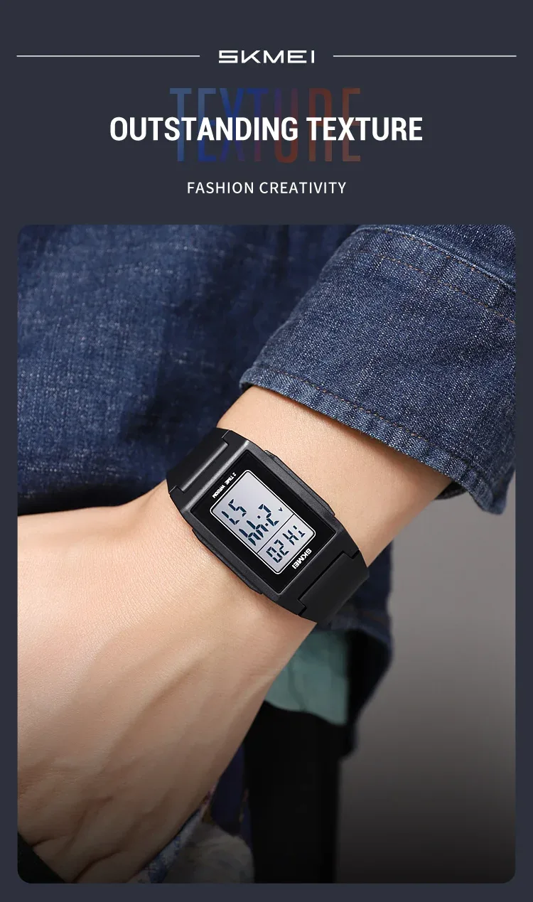 SKMEI Japan Digital Watches For Men Countdown Sport Watch Fashion Waterproof Students Wristwatch Back Light Display Reloj Hombre