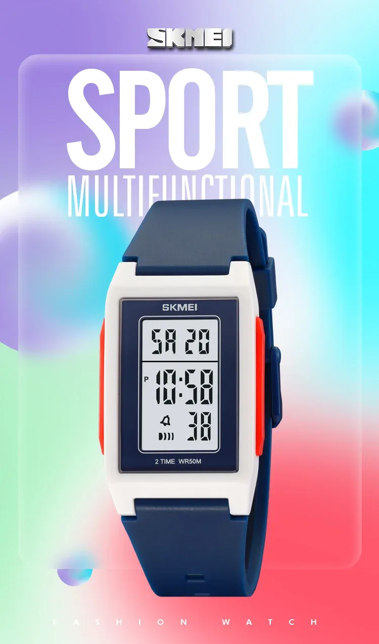 SKMEI Japan Digital Watches For Men Countdown Sport Watch Fashion Waterproof Students Wristwatch Back Light Display Reloj Hombre