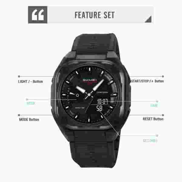 Skmei 2328 Digital Sport Watch for Men with World Time and 50M Water Resistance - Image 5