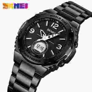 Skmei 2310 World Time Multifunctional Sport Watch for Men with Stainless Steel Band