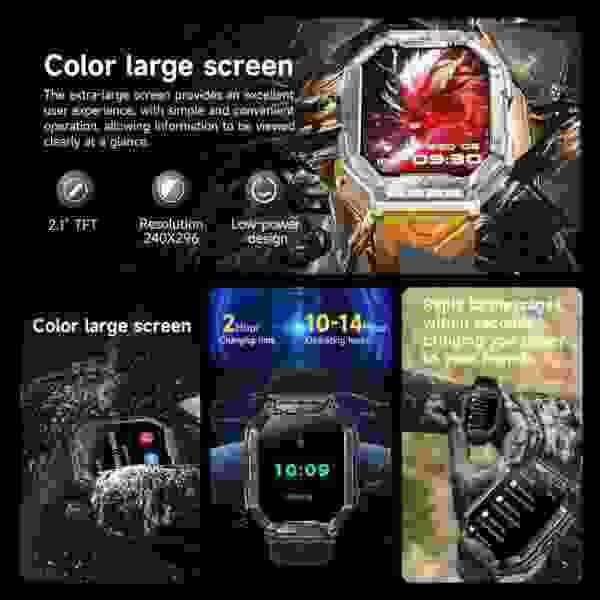 XOG B65 Rugged Outdoor Smartwatch with Flashlight and Health Monitoring (B65) - Image 4