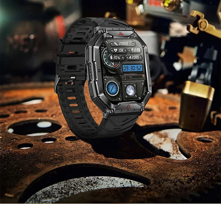 SKMEI Outdoor Sport Compass Smart Watches For Men Women 650Mah Battery 3ATM Waterproof Voice Assistant Bluetooth Call Smartｗatch