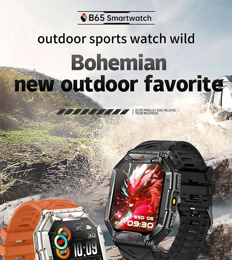 SKMEI Outdoor Sport Compass Smart Watches For Men Women 650Mah Battery 3ATM Waterproof Voice Assistant Bluetooth Call Smartｗatch
