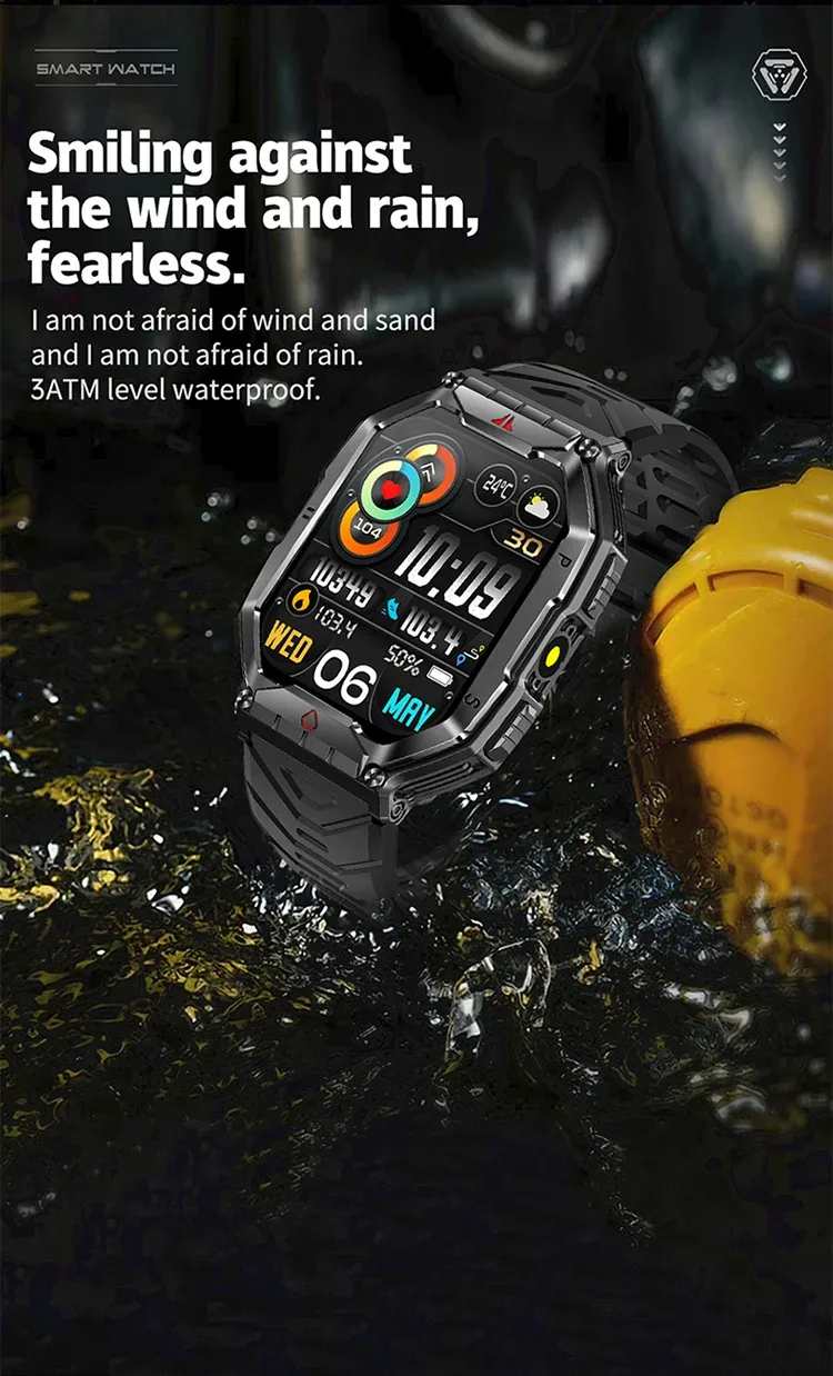 SKMEI Outdoor Sport Compass Smart Watches For Men Women 650Mah Battery 3ATM Waterproof Voice Assistant Bluetooth Call Smartｗatch