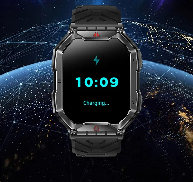 SKMEI Outdoor Sport Compass Smart Watches For Men Women 650Mah Battery 3ATM Waterproof Voice Assistant Bluetooth Call Smartｗatch