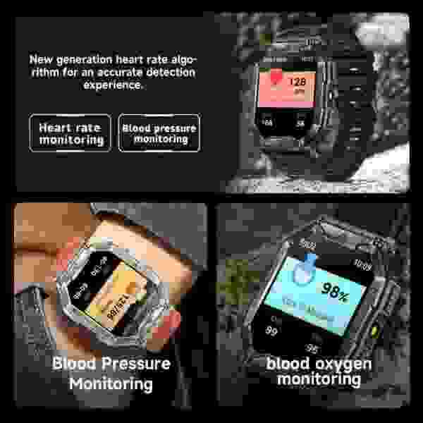 XOG B65 Rugged Outdoor Smartwatch with Flashlight and Health Monitoring (B65) - Image 6