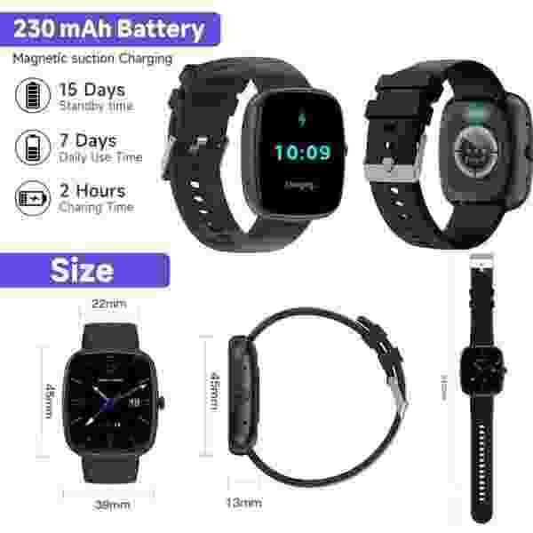 Skmei B510 1.83-inch Smart Fitness Tracker with Health Monitoring (IP67 Waterproof) - Image 4