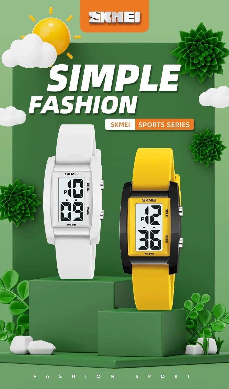 SKMEI Japan Digital Watch For Men Women Sport Electronic Watch Fashion Waterproof Students Orologi Wristwatch Clock Reloj Hombre