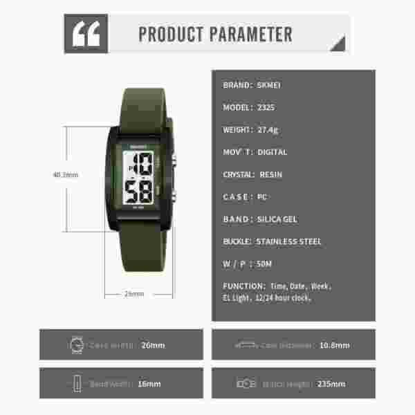 Skmei 2325 Digital Sports Watch for Men with Backlight (50M Waterproof) - Image 6