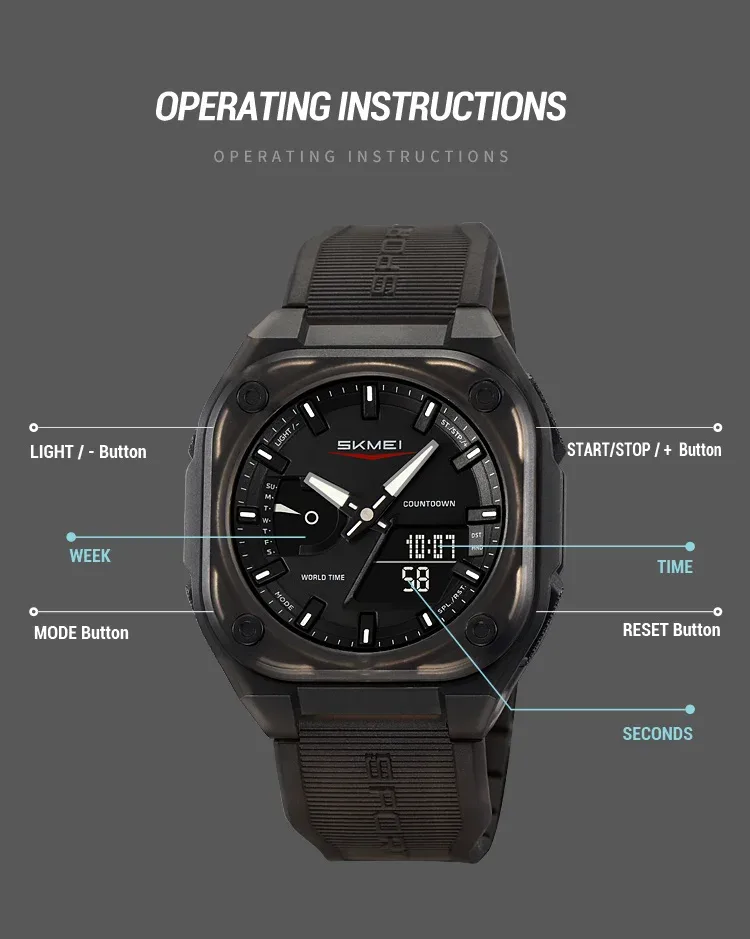 SKMEI Business Digital Electronic Watch Fashion Sports Quartz Watches For Mens Women Waterproof Wristwatches Clock Reloj Hombre