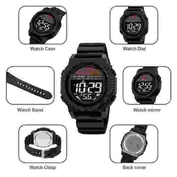 Skmei 2358 Solar-Powered Digital Sport Watch for Men with Multiple Functions - Image 4