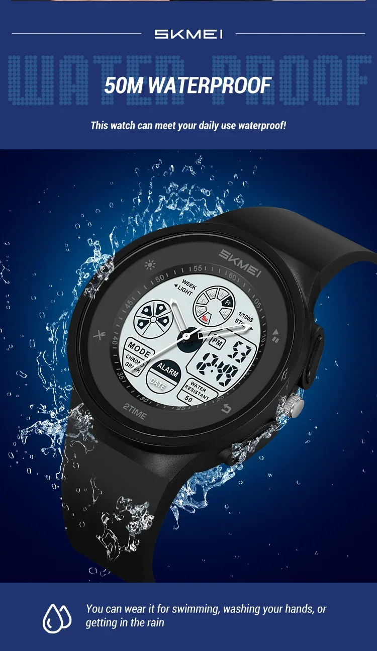 SKMEI Fashion Digital Electronic Watch Casual Sports Watches For Men Women Waterproof Wristwatches Alarm Clock Horloges Mannen