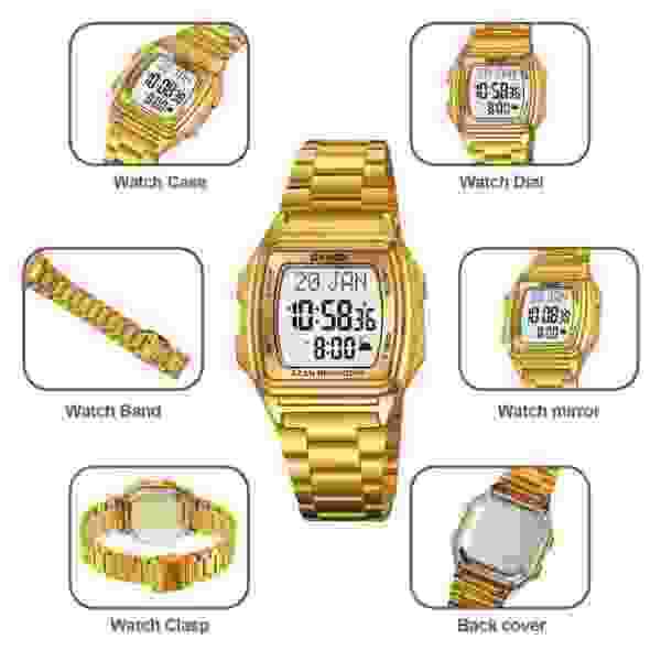 Skmei 2240 Digital Qibla Compass Watch for Muslim Prayer Times and Direction - Image 4