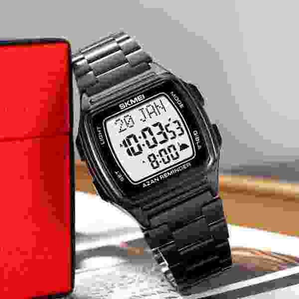 Skmei 2240 Digital Qibla Compass Watch for Muslim Prayer Times and Direction - Image 2