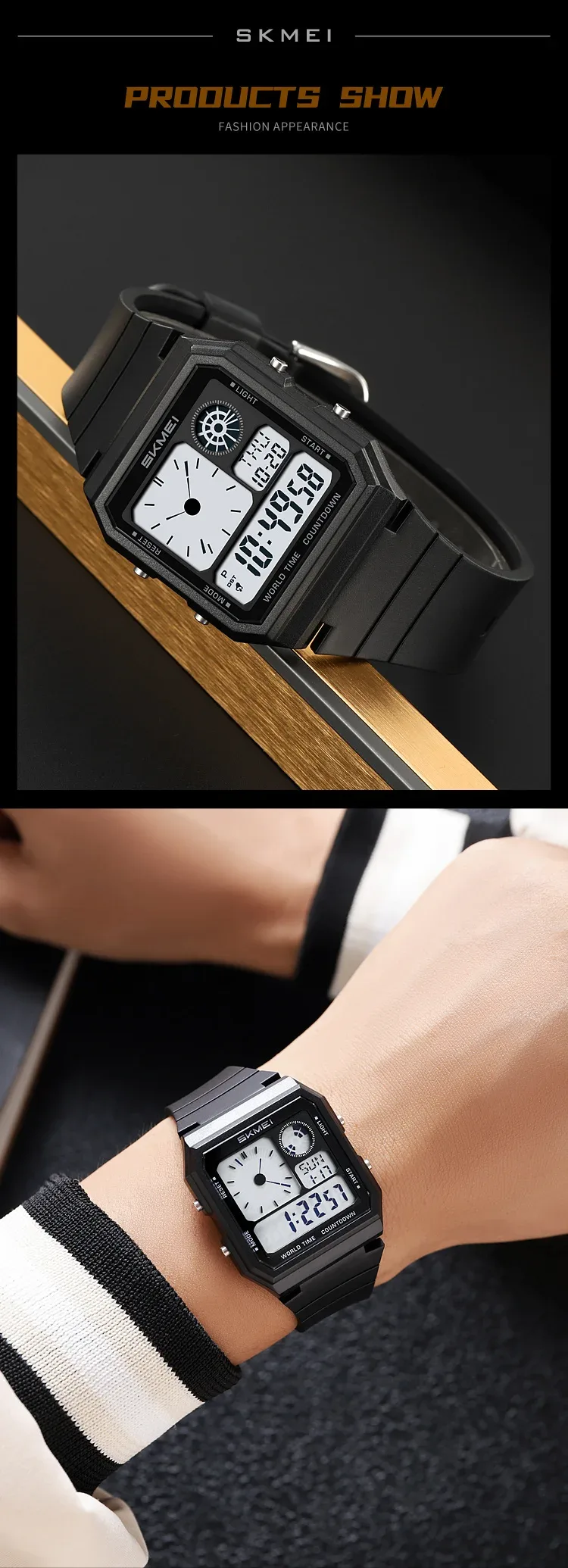 SKMEI Daylight Saving Time Digital Sport Electronic Watch For Men Women Student Waterproof Outdoor Chrono Wristwatch Clock Reloj