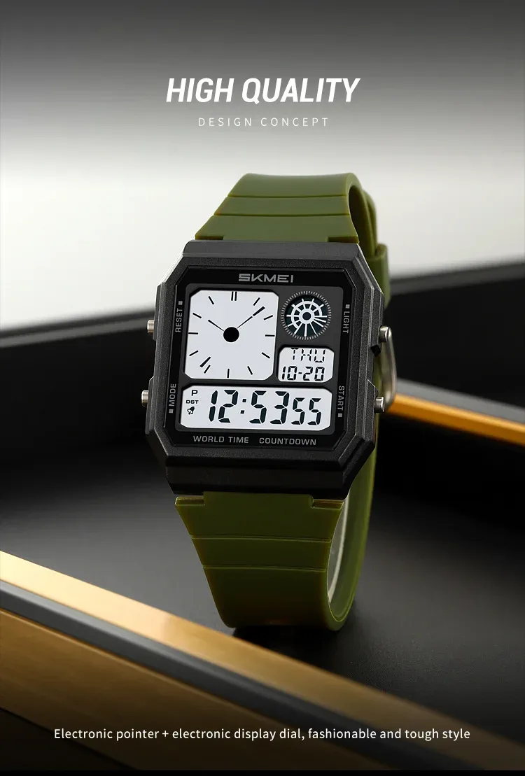 SKMEI Daylight Saving Time Digital Sport Electronic Watch For Men Women Student Waterproof Outdoor Chrono Wristwatch Clock Reloj