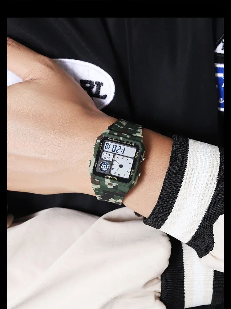 SKMEI Daylight Saving Time Digital Sport Electronic Watch For Men Women Student Waterproof Outdoor Chrono Wristwatch Clock Reloj