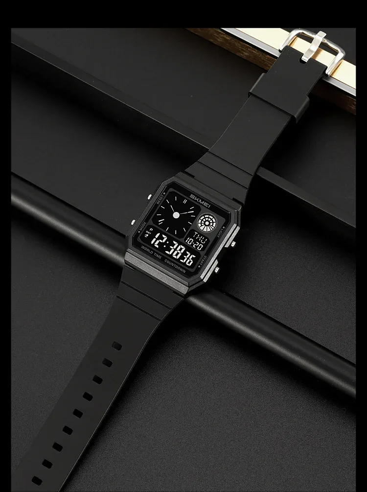 SKMEI Daylight Saving Time Digital Sport Electronic Watch For Men Women Student Waterproof Outdoor Chrono Wristwatch Clock Reloj