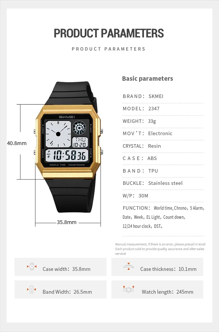 SKMEI Daylight Saving Time Digital Sport Electronic Watch For Men Women Student Waterproof Outdoor Chrono Wristwatch Clock Reloj