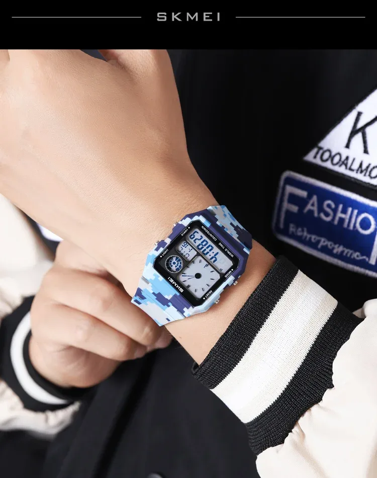 SKMEI Daylight Saving Time Digital Sport Electronic Watch For Men Women Student Waterproof Outdoor Chrono Wristwatch Clock Reloj