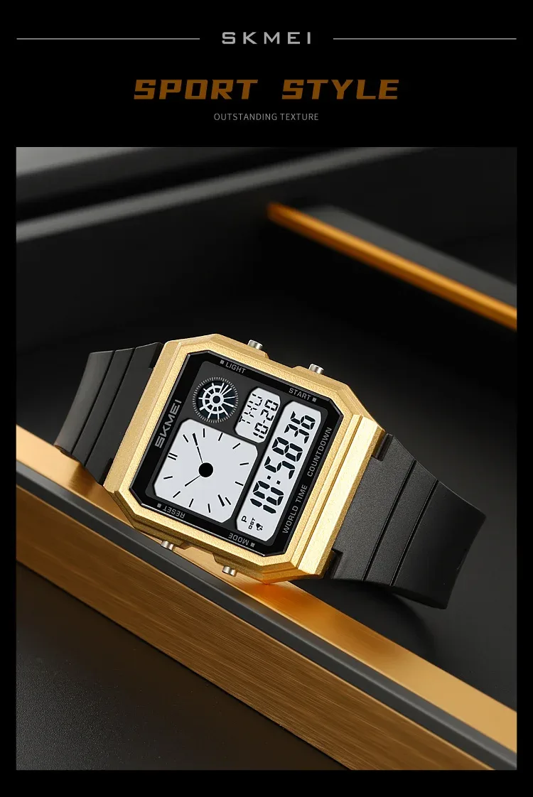 SKMEI Daylight Saving Time Digital Sport Electronic Watch For Men Women Student Waterproof Outdoor Chrono Wristwatch Clock Reloj