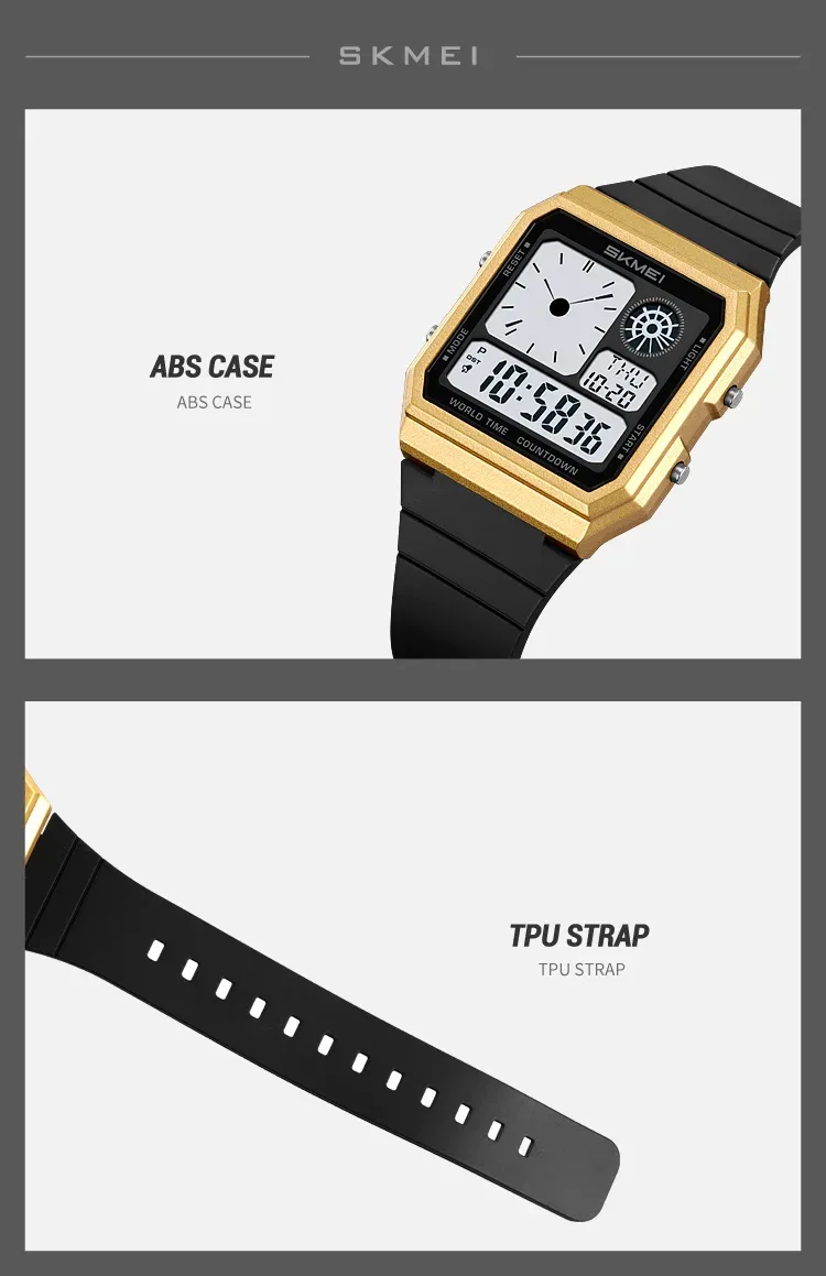 SKMEI Daylight Saving Time Digital Sport Electronic Watch For Men Women Student Waterproof Outdoor Chrono Wristwatch Clock Reloj