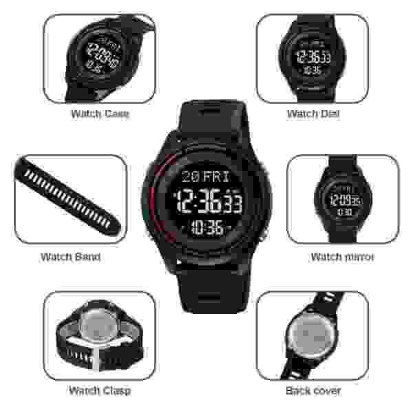 Skmei 2348 World Time Digital Sport Watch for Men with 50M Waterproof (Multiple Colors) - Image 4