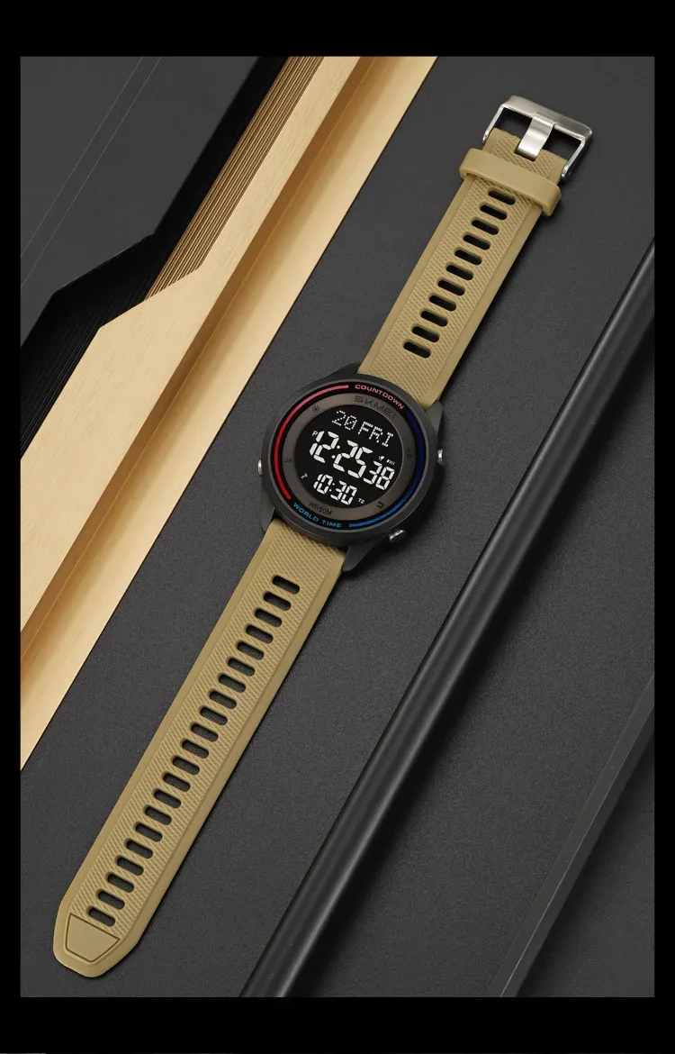SKMEI Fashion Digital Wristwatches For Men Women Outdoor Waterproof World Time Clock Watches Sports Military Watch Reloj Hombre
