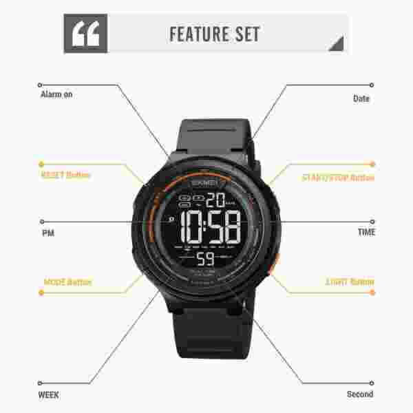 Skmei 1841 Digital Sport Watch for Men with LED Backlight (50M Waterproof) - Image 5