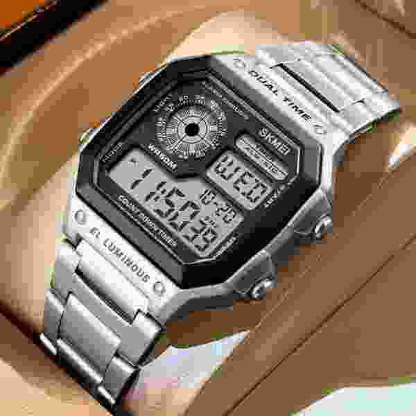 Skmei 1335 Dual Time Digital Sport Watch for Men with EL Backlight and 50M Water Resistance - Image 4