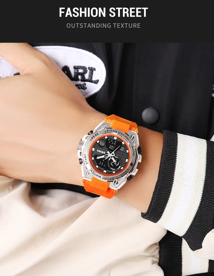 SKMEI Digital Electronic Watch Sports Stainless Steel Watches For Men Women Waterproof Daylight Saving Time Quartz Wristwatches