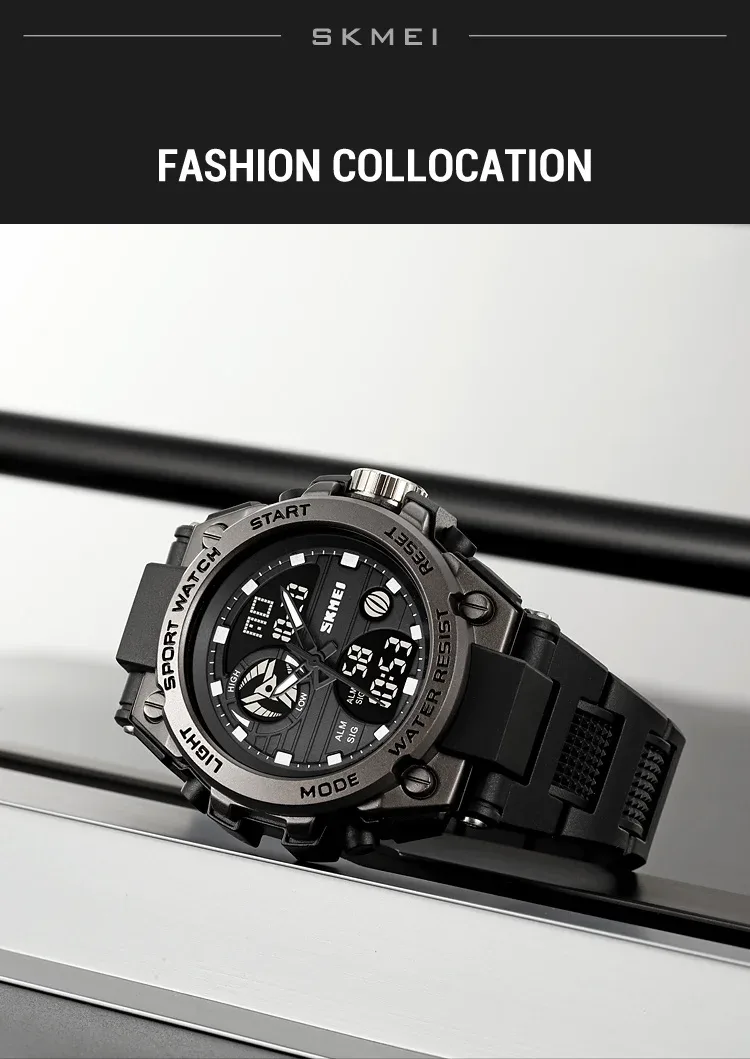 SKMEI Digital Electronic Watch Sports Stainless Steel Watches For Men Women Waterproof Daylight Saving Time Quartz Wristwatches